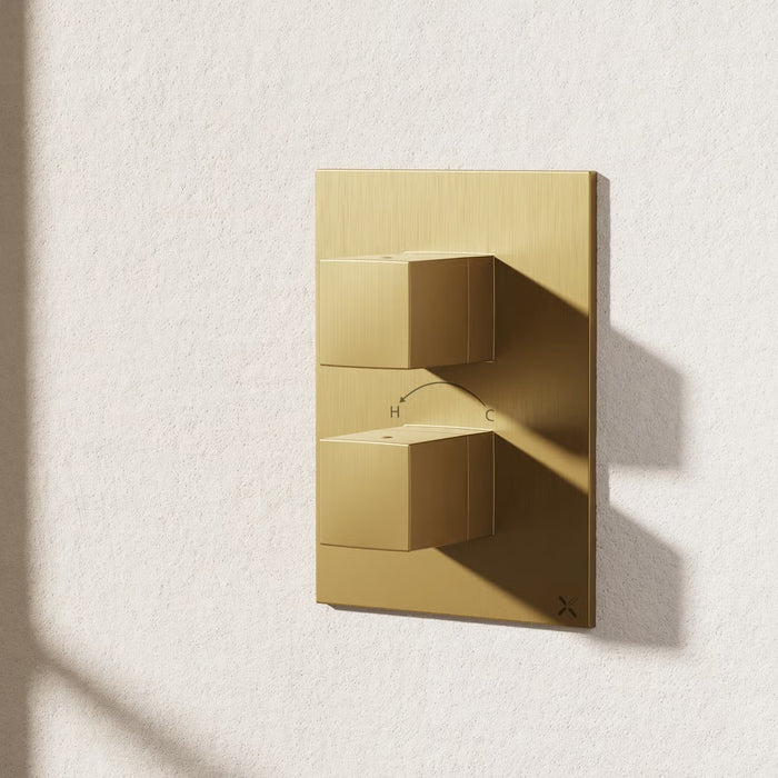 Crosswater Verge 2 Outlet Thermostatic Shower Valve With Crossbox