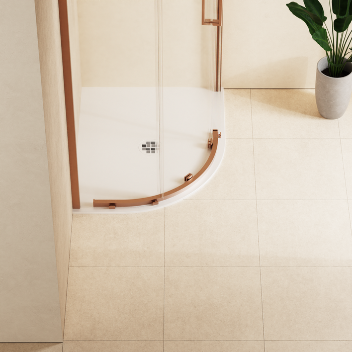 Crosswater Creo Offset Quadrant Shower Tray with Waste - White