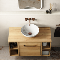 Crosswater Circus Countertop Basin - 390mm - No Tap Holes - White