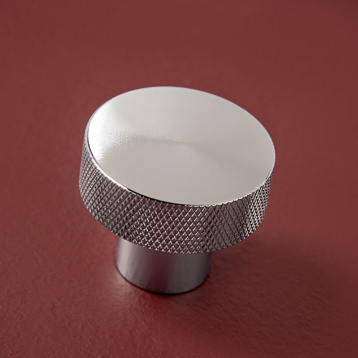 Scudo Knurled Round Furniture Handle 42.5mm