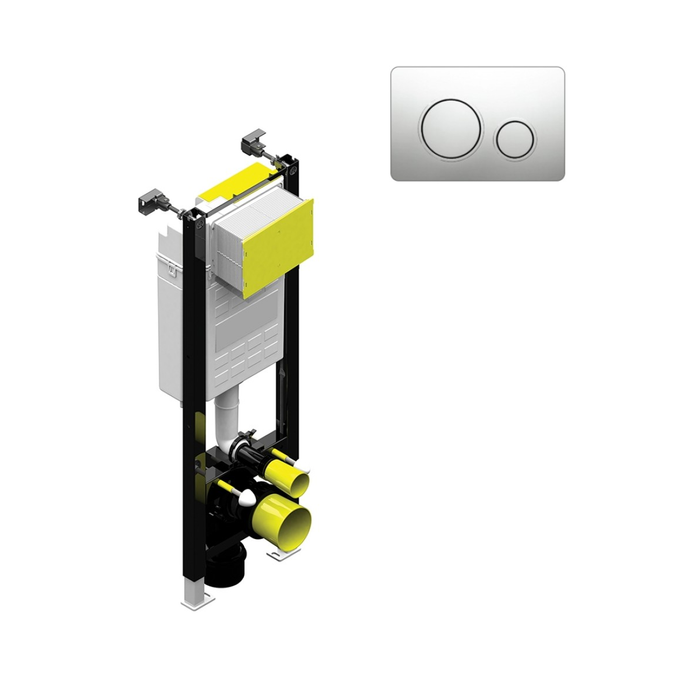 Sonas Concealed Cistern for Wall Hung WCs with Chrome Flush Plate