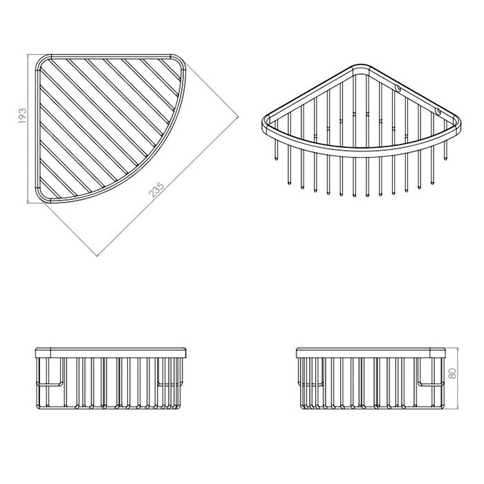 Miller Classic Chrome Corner Basket