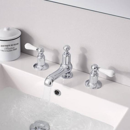 Crosswater Belgravia Lever 3 Tap Hole Basin Mixer Set With Pop Up