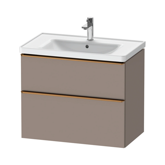 Duravit D-Neo Wall Mounted 2-Drawer Vanity Unit With Ceramic Basin - Basalt