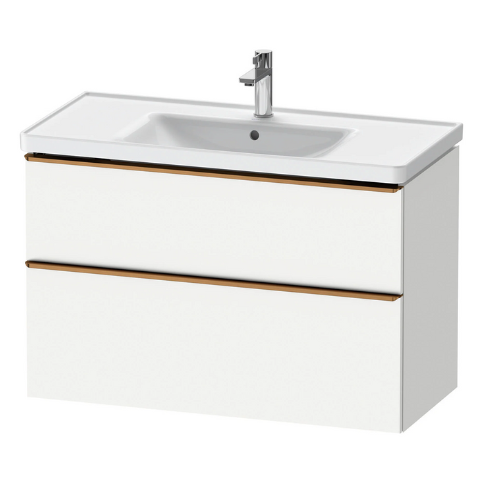 Duravit D-Neo Wall Mounted 2-Drawer Vanity Unit With Ceramic Basin - Matt White