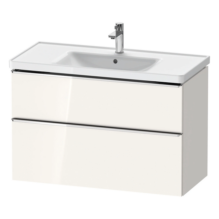 Duravit D-Neo Wall Mounted 2-Drawer Vanity Unit With Ceramic Basin - Gloss White