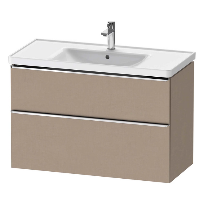 Duravit D-Neo Wall Mounted 2-Drawer Vanity Unit With Ceramic Basin - Matt Linen