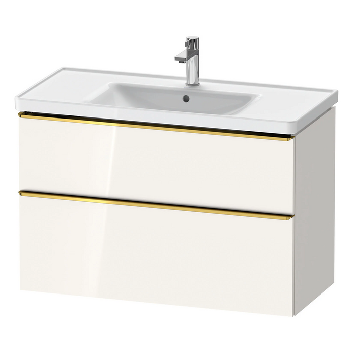 Duravit D-Neo Wall Mounted 2-Drawer Vanity Unit With Ceramic Basin - Gloss White