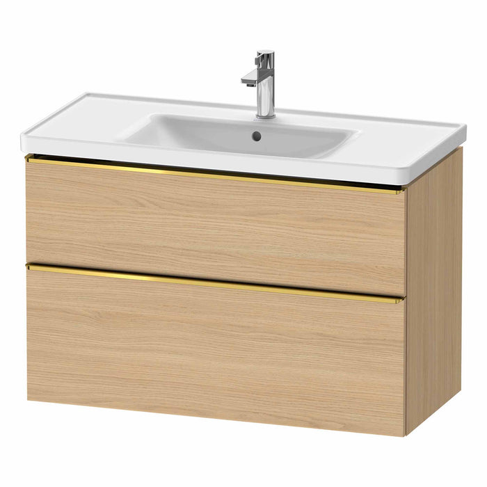 Duravit D-Neo Wall Mounted 2-Drawer Vanity Unit With Ceramic Basin - Natural Oak