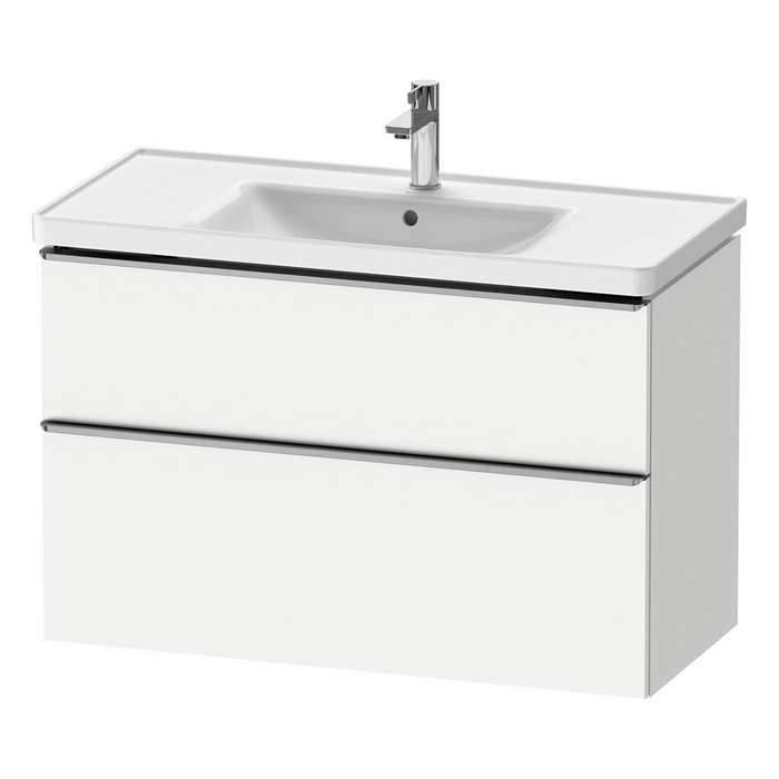 Duravit D-Neo Wall Mounted 2-Drawer Vanity Unit With Ceramic Basin - Matt White