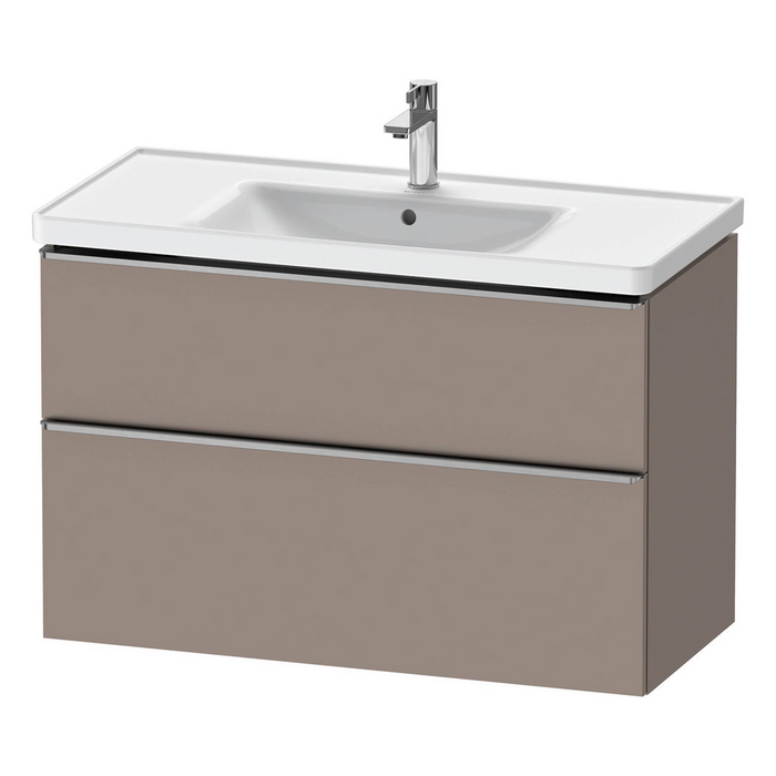 Duravit D-Neo Wall Mounted 2-Drawer Vanity Unit With Ceramic Basin - Basalt