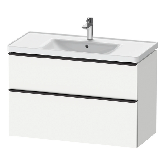 Duravit D-Neo Wall Mounted 2-Drawer Vanity Unit With Ceramic Basin - Matt White