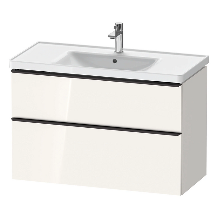 Duravit D-Neo Wall Mounted 2-Drawer Vanity Unit With Ceramic Basin - Gloss White