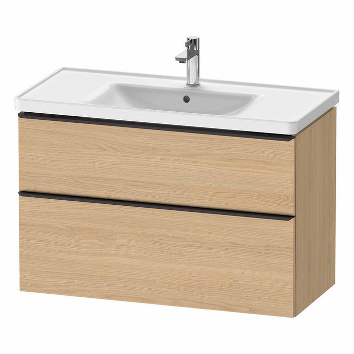 Duravit D-Neo Wall Mounted 2-Drawer Vanity Unit With Ceramic Basin - Natural Oak