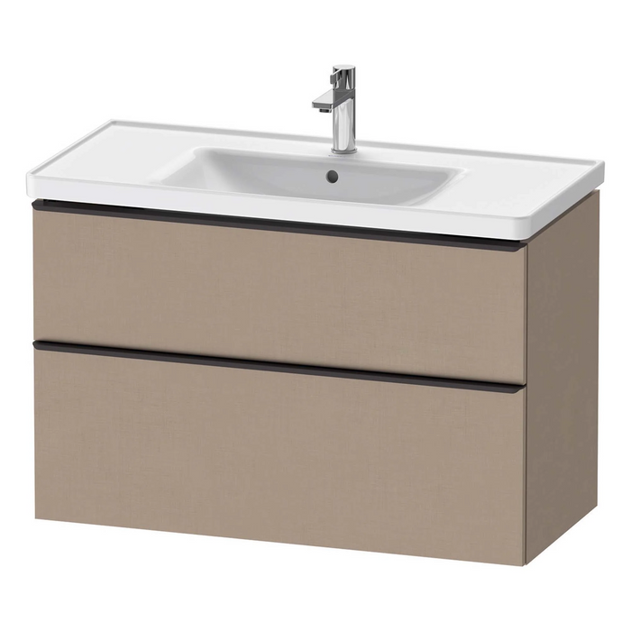 Duravit D-Neo Wall Mounted 2-Drawer Vanity Unit With Ceramic Basin - Matt Linen