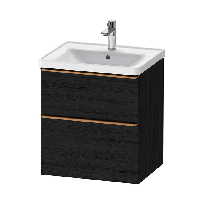 Duravit D-Neo Wall Mounted 2-Drawer Vanity Unit With Ceramic Basin - Black Oak
