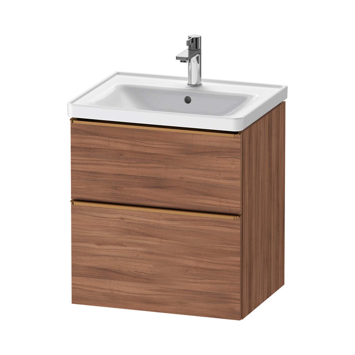 Duravit D-Neo Wall Mounted 2-Drawer Vanity Unit With Ceramic Basin - Walnut