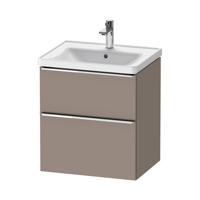 Duravit D-Neo Wall Mounted 2-Drawer Vanity Unit With Ceramic Basin - Basalt