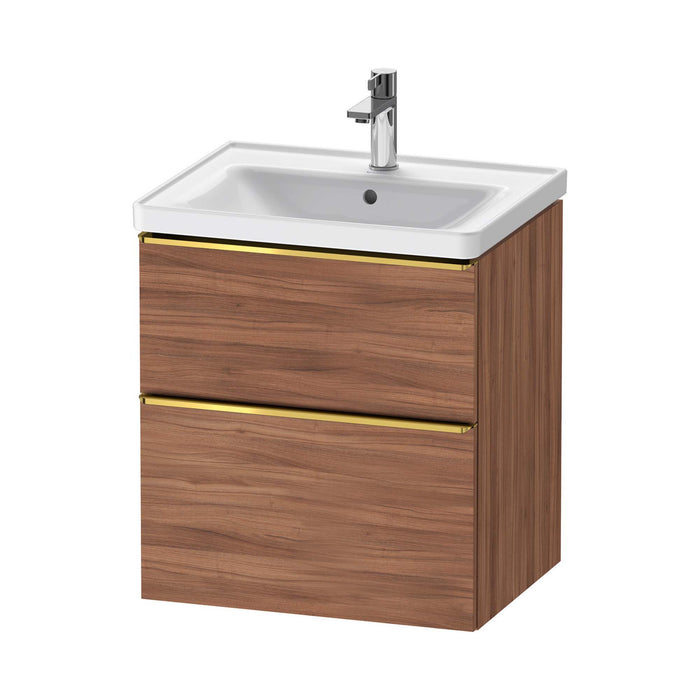 Duravit D-Neo Wall Mounted 2-Drawer Vanity Unit With Ceramic Basin - Walnut