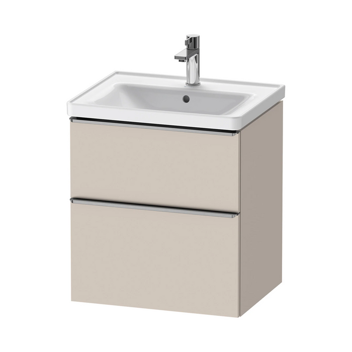 Duravit D-Neo Wall Mounted 2-Drawer Vanity Unit With Ceramic Basin - Taupe