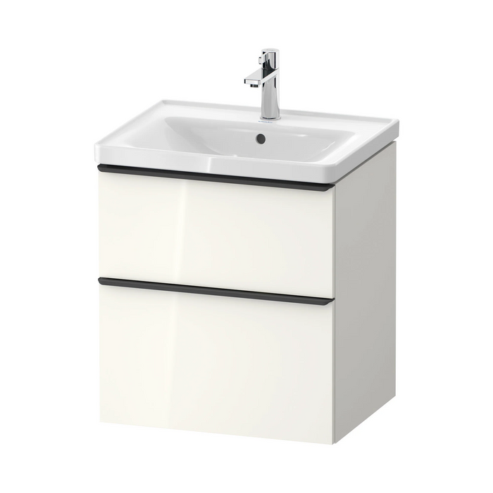 Duravit D-Neo Wall Mounted 2-Drawer Vanity Unit With Ceramic Basin - Gloss White