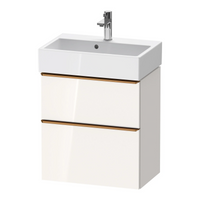 Duravit D-Neo Wall Mounted 2-Drawer Vanity Unit With Vero Air Ceramic Basin - Gloss White