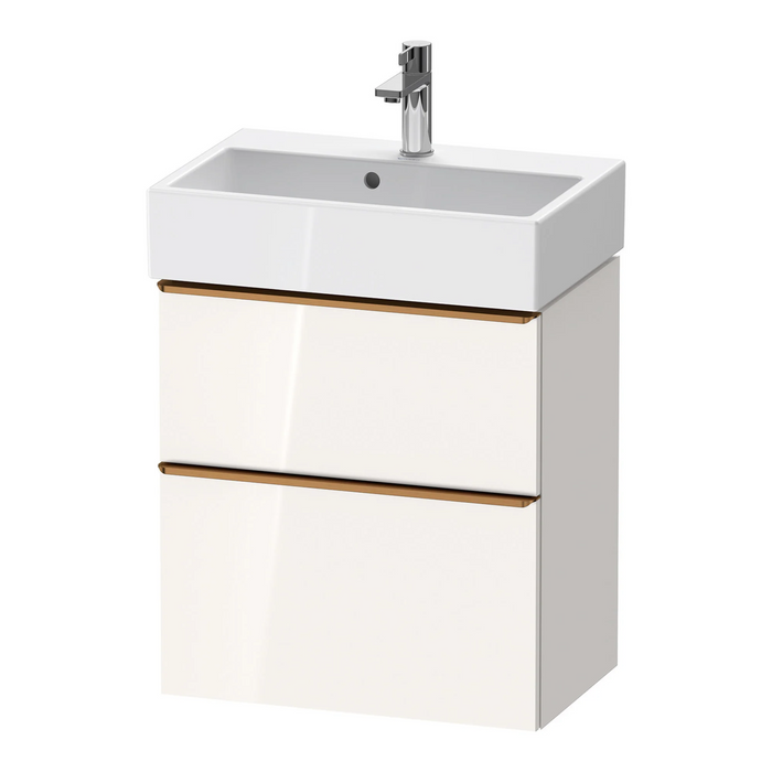 Duravit D-Neo Wall Mounted 2-Drawer Vanity Unit With Vero Air Ceramic Basin - Gloss White