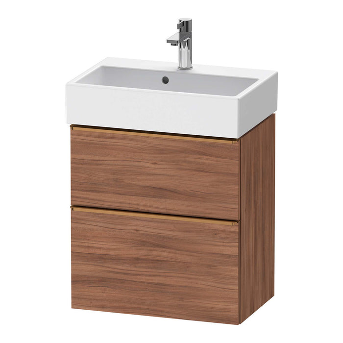 Duravit D-Neo Wall Mounted 2-Drawer Vanity Unit With Vero Air Ceramic Basin - Walnut