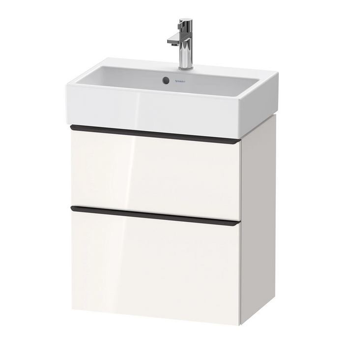 Duravit D-Neo Wall Mounted 2-Drawer Vanity Unit With Vero Air Ceramic Basin - Gloss White
