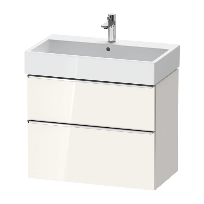 Duravit D-Neo Wall Mounted 2-Drawer Vanity Unit With Vero Air Ceramic Basin - Gloss White