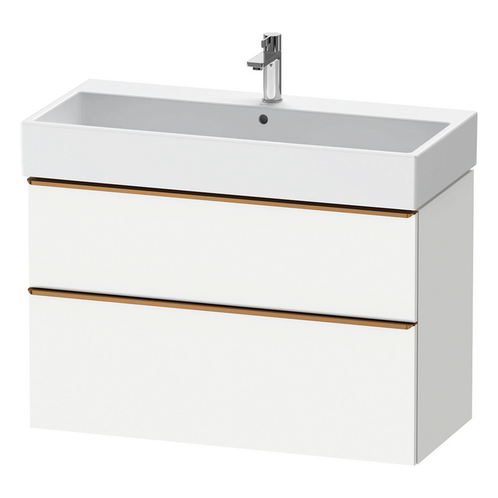 Duravit D-Neo Wall Mounted 2-Drawer Vanity Unit With Vero Air Ceramic Basin - Matt White