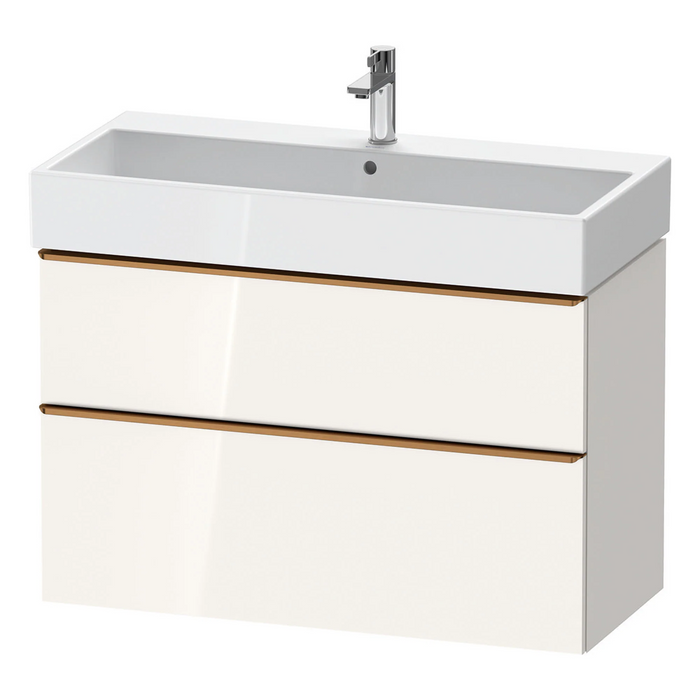 Duravit D-Neo Wall Mounted 2-Drawer Vanity Unit With Vero Air Ceramic Basin - Gloss White