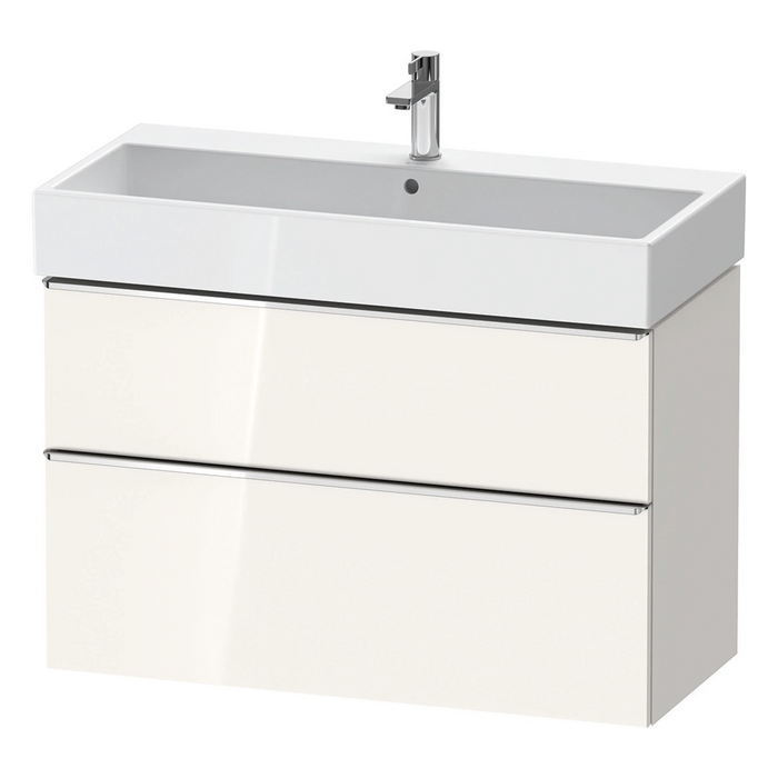 Duravit D-Neo Wall Mounted 2-Drawer Vanity Unit With Vero Air Ceramic Basin - Gloss White