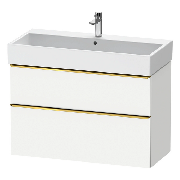 Duravit D-Neo Wall Mounted 2-Drawer Vanity Unit With Vero Air Ceramic Basin - Matt White