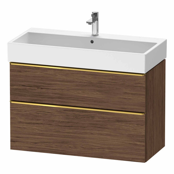 Duravit D-Neo Wall Mounted 2-Drawer Vanity Unit With Vero Air Ceramic Basin - Dark Walnut
