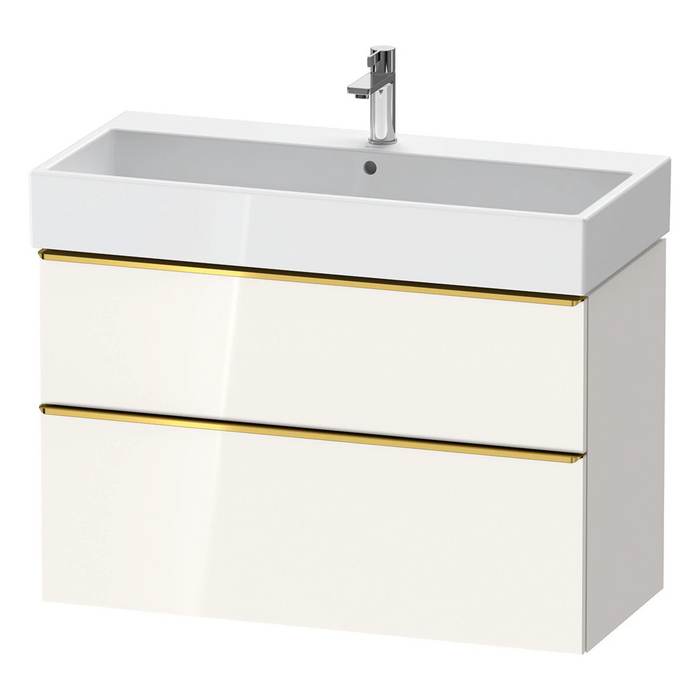 Duravit D-Neo Wall Mounted 2-Drawer Vanity Unit With Vero Air Ceramic Basin - Gloss White