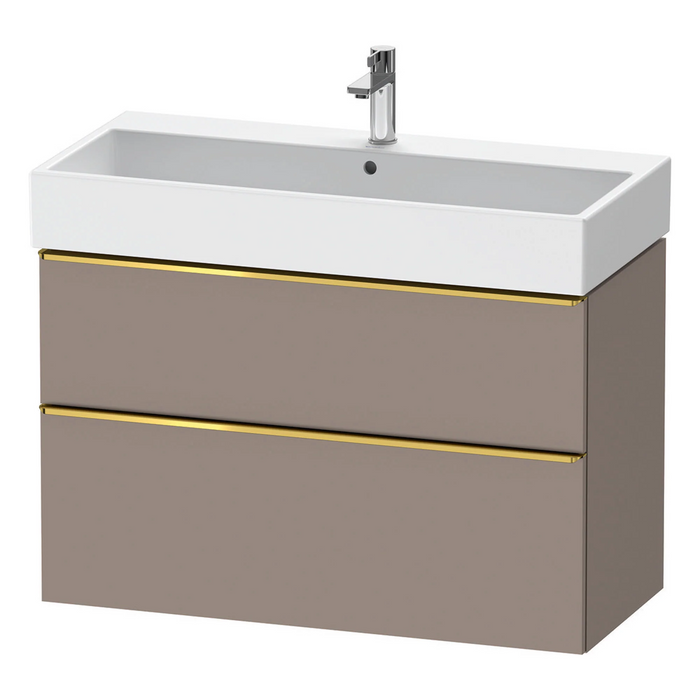 Duravit D-Neo Wall Mounted 2-Drawer Vanity Unit With Vero Air Ceramic Basin - Basalt