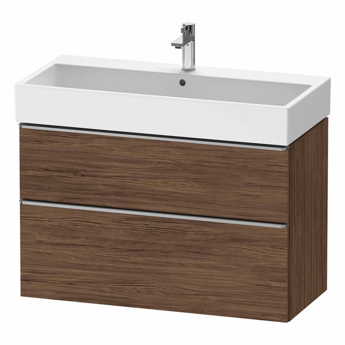 Duravit D-Neo Wall Mounted 2-Drawer Vanity Unit With Vero Air Ceramic Basin - Dark Walnut
