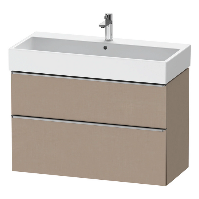 Duravit D-Neo Wall Mounted 2-Drawer Vanity Unit With Vero Air Ceramic Basin - Matt Linen