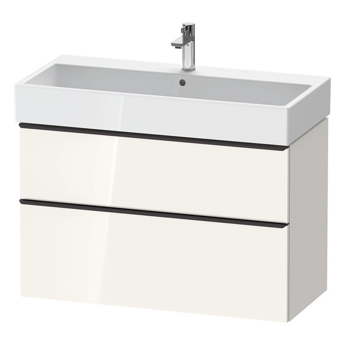 Duravit D-Neo Wall Mounted 2-Drawer Vanity Unit With Vero Air Ceramic Basin - Gloss White