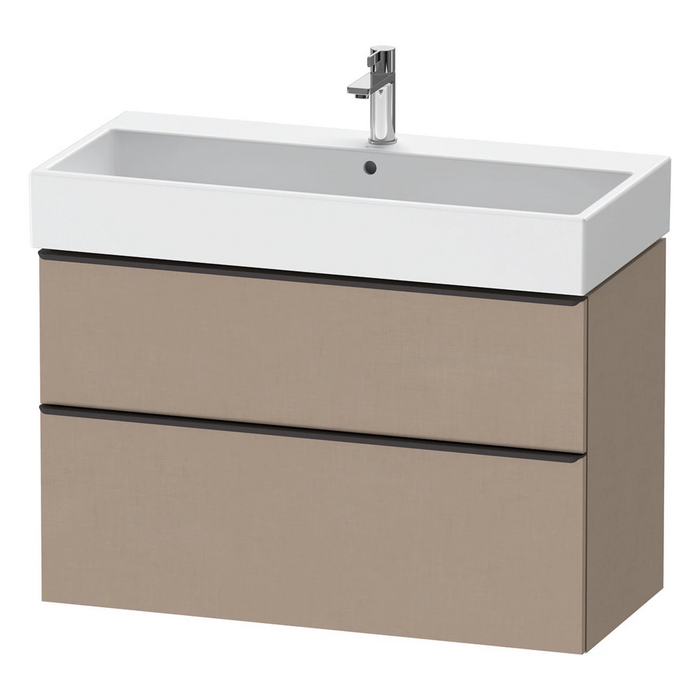 Duravit D-Neo Wall Mounted 2-Drawer Vanity Unit With Vero Air Ceramic Basin - Matt Linen
