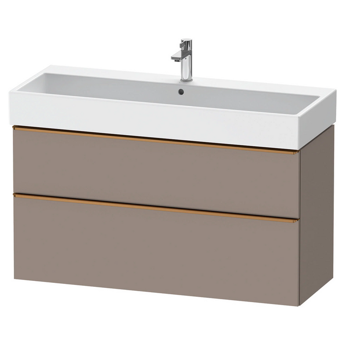 Duravit D-Neo Wall Mounted 2-Drawer Vanity Unit With Vero Air Ceramic Basin - Basalt