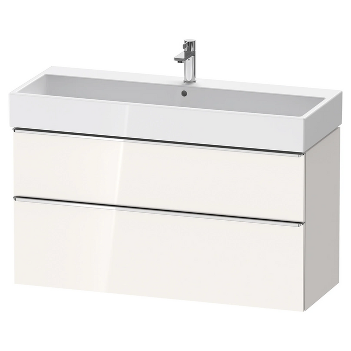 Duravit D-Neo Wall Mounted 2-Drawer Vanity Unit With Vero Air Ceramic Basin - Gloss White
