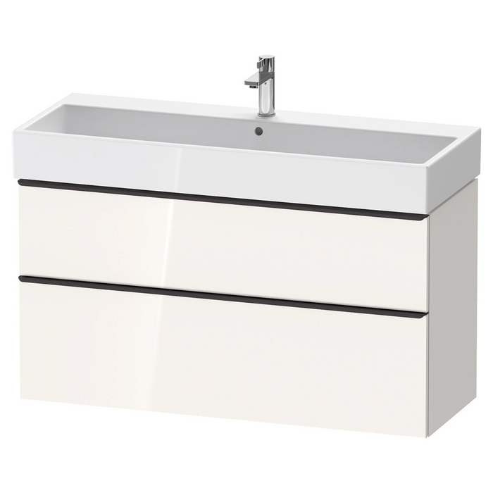 Duravit D-Neo Wall Mounted 2-Drawer Vanity Unit With Vero Air Ceramic Basin - Gloss White