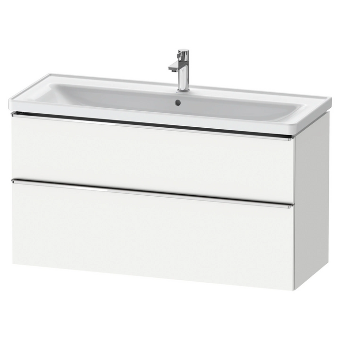 Duravit D-Neo Wall Mounted 2-Drawer Vanity Unit With Ceramic Basin - Matt White