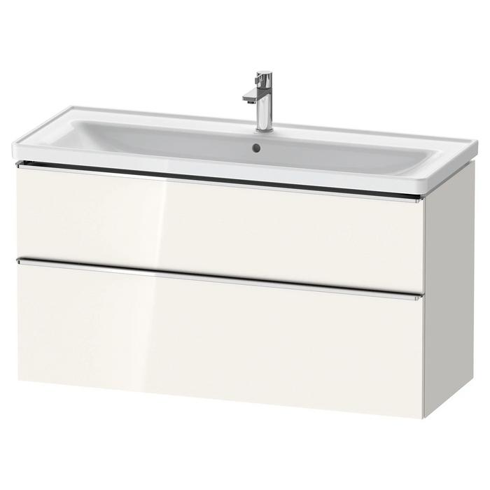 Duravit D-Neo Wall Mounted 2-Drawer Vanity Unit With Ceramic Basin - Gloss White