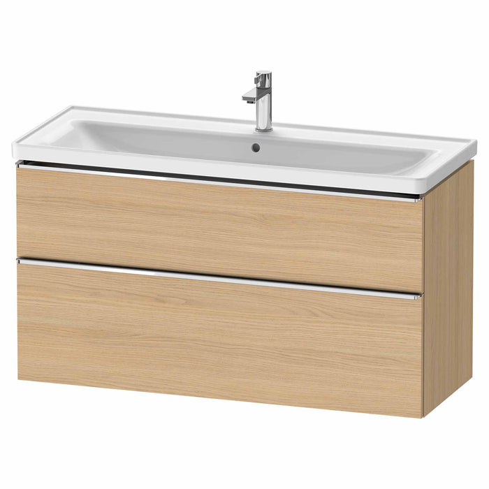 Duravit D-Neo Wall Mounted 2-Drawer Vanity Unit With Ceramic Basin - Natural Oak