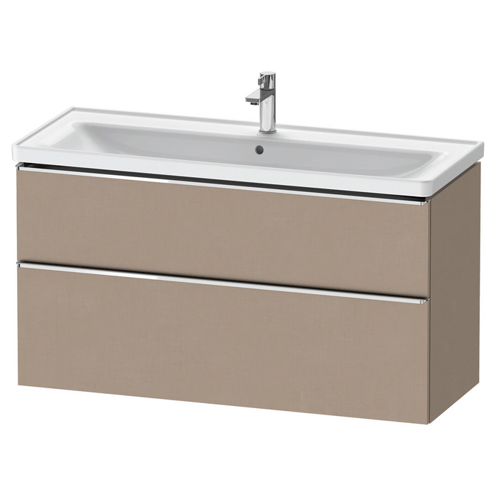 Duravit D-Neo Wall Mounted 2-Drawer Vanity Unit With Ceramic Basin - Matt Linen