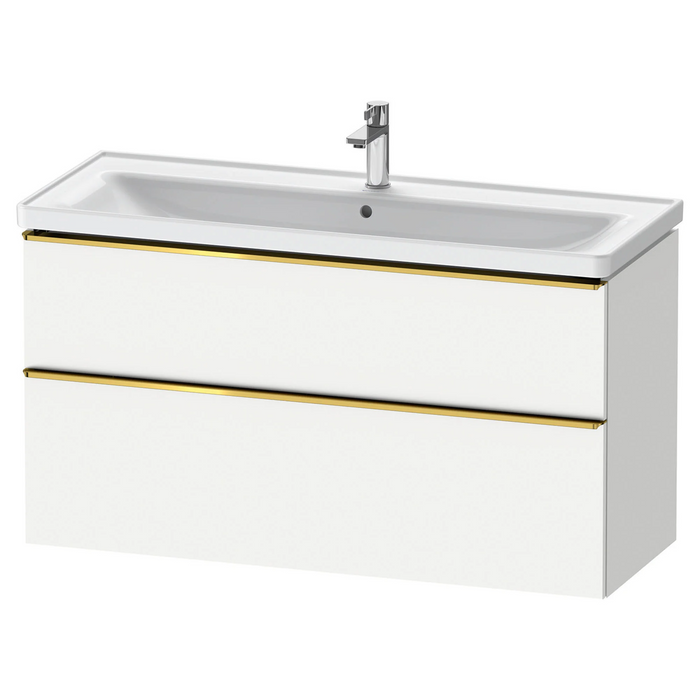 Duravit D-Neo Wall Mounted 2-Drawer Vanity Unit With Ceramic Basin - Matt White