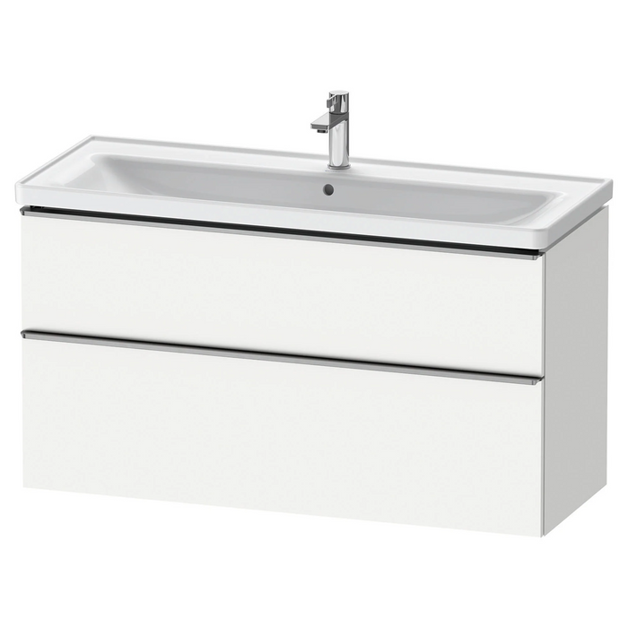 Duravit D-Neo Wall Mounted 2-Drawer Vanity Unit With Ceramic Basin - Matt White